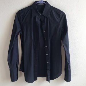 Club Monaco black dress shirt. XS